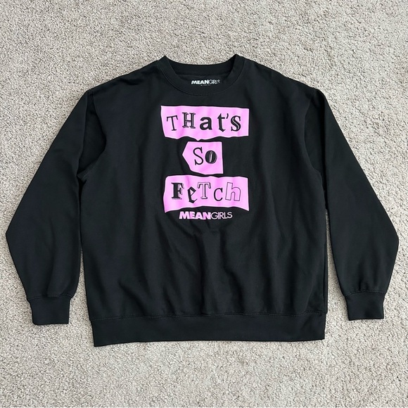 Mean Girls That’s So Fetch Sweatshirt Womens Size XL Black Pink - Picture 1 of 10